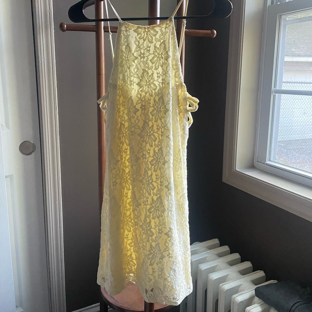 Forever 21 Yellow Lace Dress